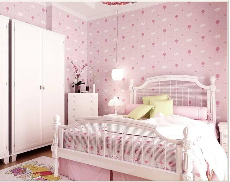 Giấy decal cuộn khinh khí cầu hồng khổ 1m2