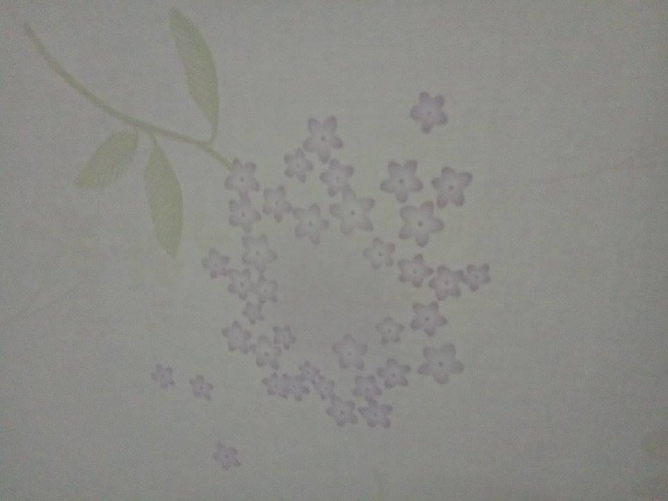 Giấy decal cuộn hoa tím 2