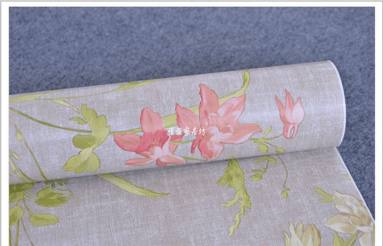 Giấy decal cuộn hoa lan nền tím