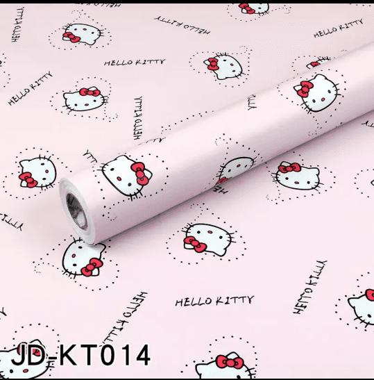 Giấy decal cuộn hello kitty hồng 2