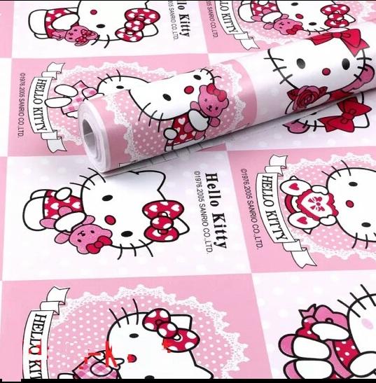 Giấy decal cuộn hello kitty hồng 3
