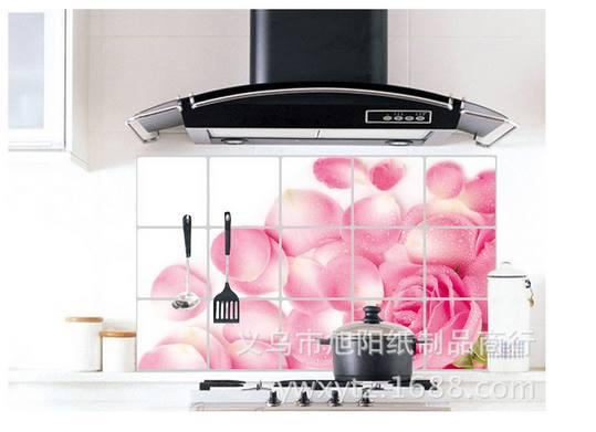 Dán bếp cánh hoa hồng size 60x90cm