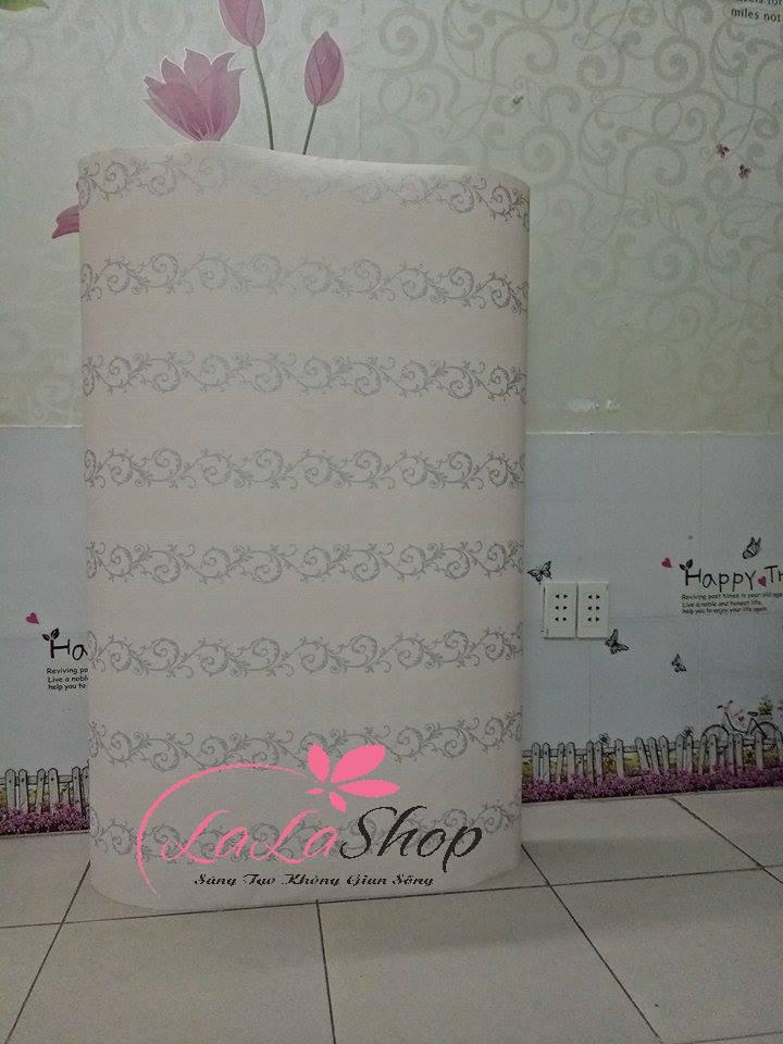 Giấy decal cuộn hoa văn cổ điển nâu nhạt(283)