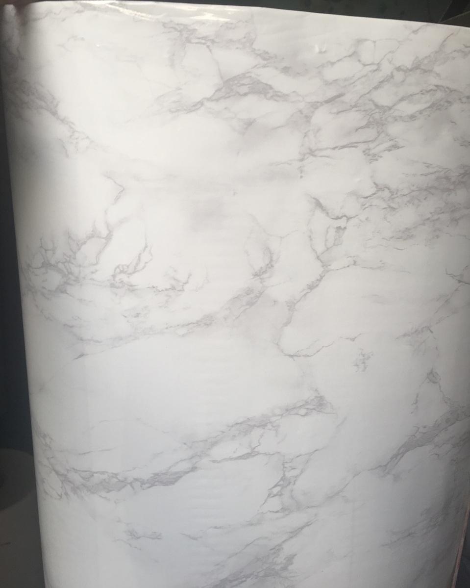 Giấy decal cuộn họa tiết giả đá cẩm thạch trắng khổ 1m2