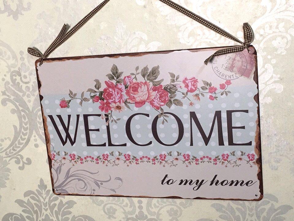 Bảng thiếc welcome to my home