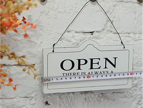 Bảng treo cửa 2 mặt open, close