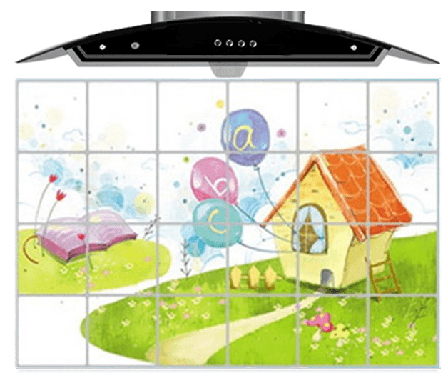 Dán bếp ngôi nhà bóng bay size 60x90cm