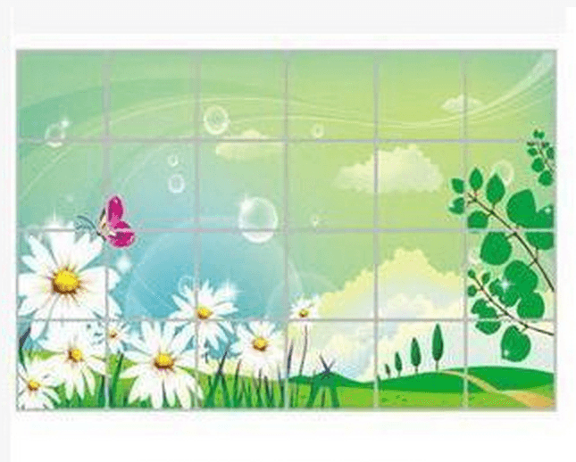 Dán bếp thung lũng hoa size 60x90cm