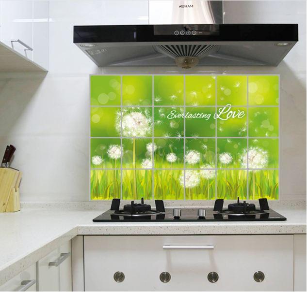 Dán bếp khu vườn bồ công anh size 60x90cm
