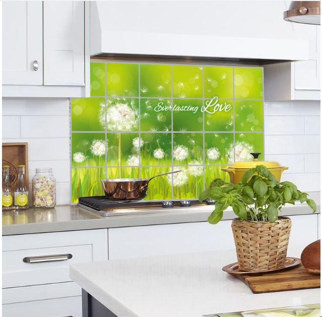 Dán bếp khu vườn bồ công anh size 60x90cm