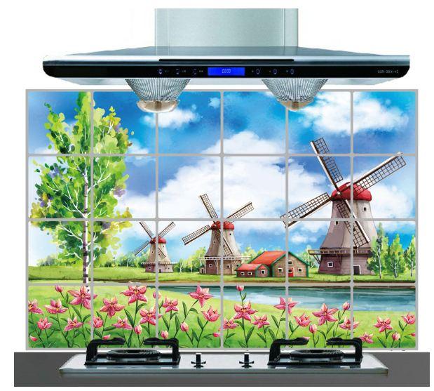Dán bếp cối xay gió 2 size 60x90cm