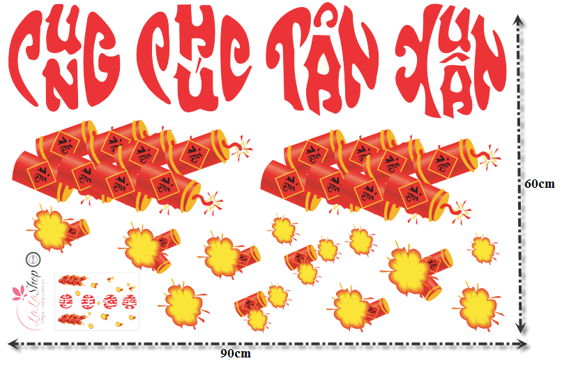 Decal Cung Chúc Tân Xuân