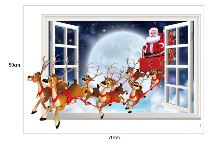 Cửa sổ ông già Noel và tuần lộc