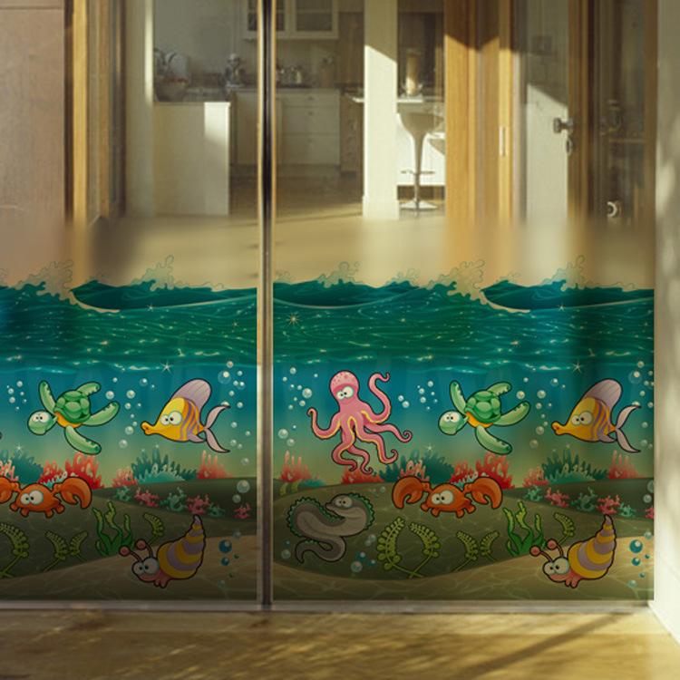 Decal dán kính động vật biển