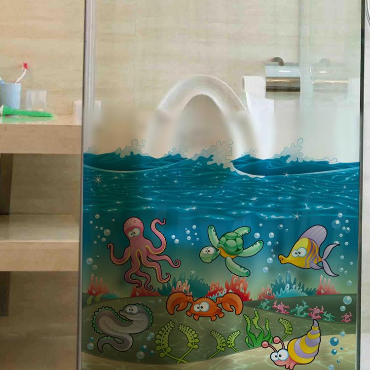Decal dán kính động vật biển