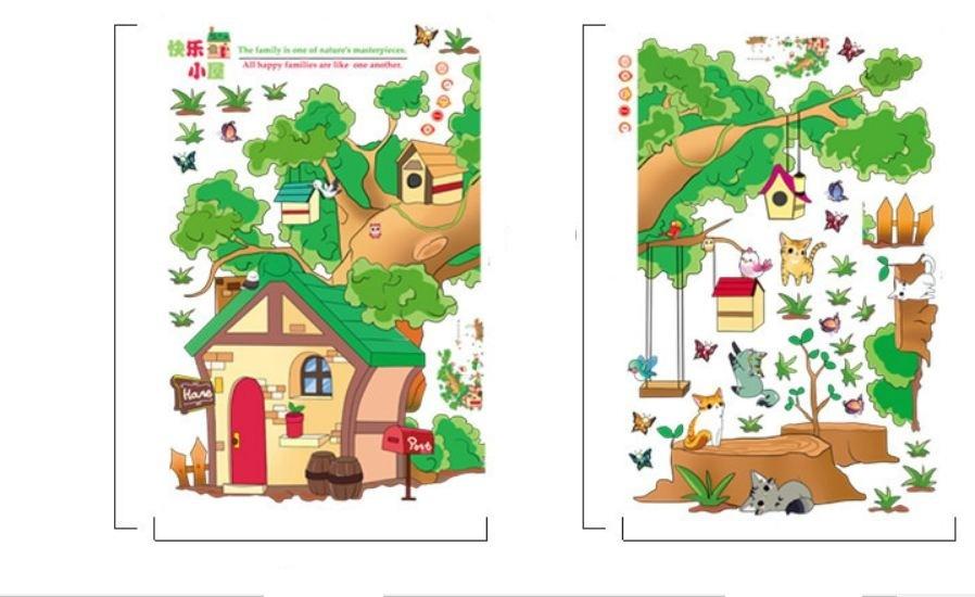 Decal dán tường nhà cây ngộ nghĩnh 4