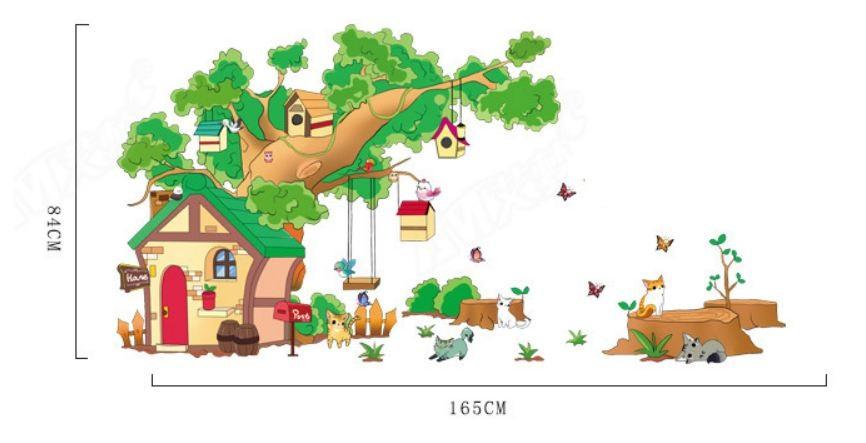 Decal dán tường nhà cây ngộ nghĩnh 4