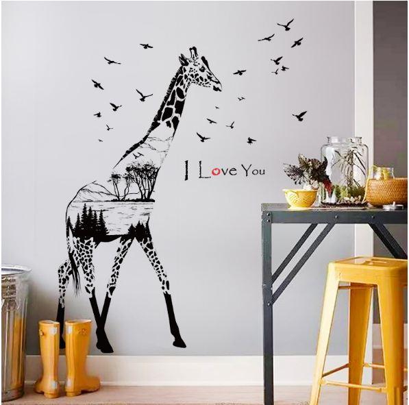 Decal hươu nghệ thuật