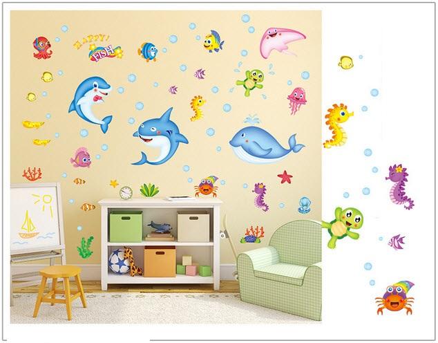 Decal cá heo xanh và các bạn 2