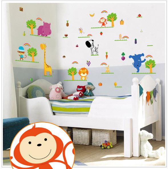 Decal vườn thú và cây xanh