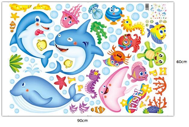 Decal cá heo xanh và các bạn 2