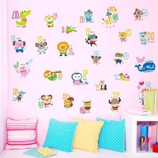 Decal dán tường chữ cái hình thú