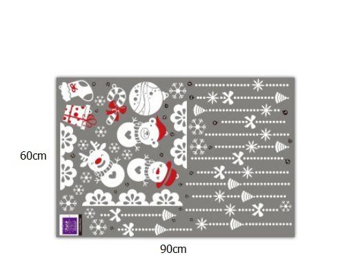 Decal trang trí noel dây treo người tuyết Noel