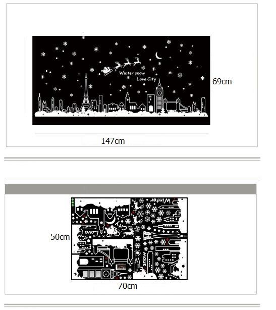 Decal thành phố tuyết và đàn tuần lộc 2