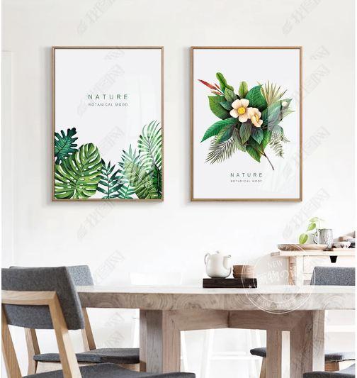 Tranh treo tường lá xanh 2