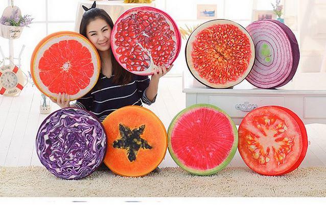 Gối 3D thanh long ruột đỏ