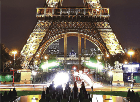 Decal tranh thành phố Paris về đêm 