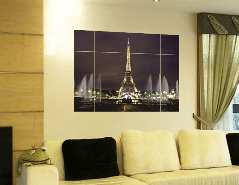 Decal tranh thành phố Paris về đêm 