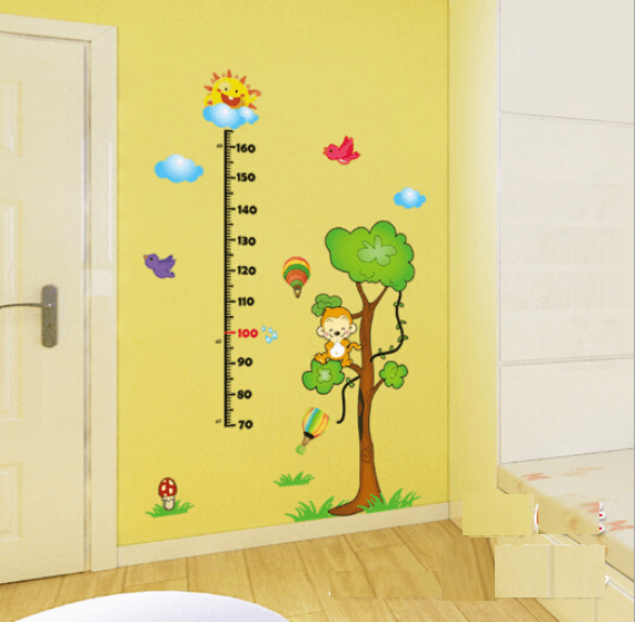 Decal thước đo khỉ con leo cây