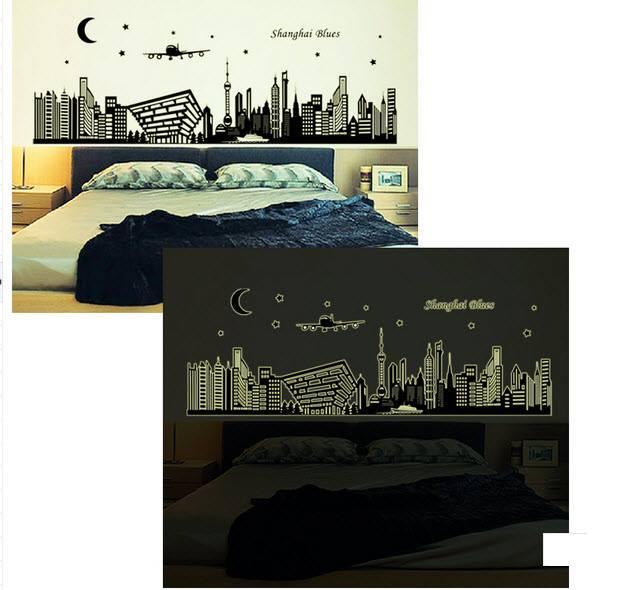 Decal dán tường thượng Hải dạ quang