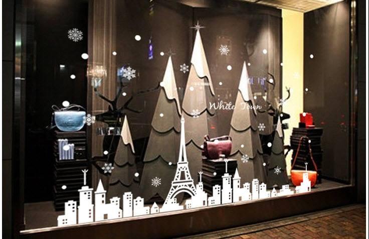 Thành phố tuyết - Noel (nền trắng đục)