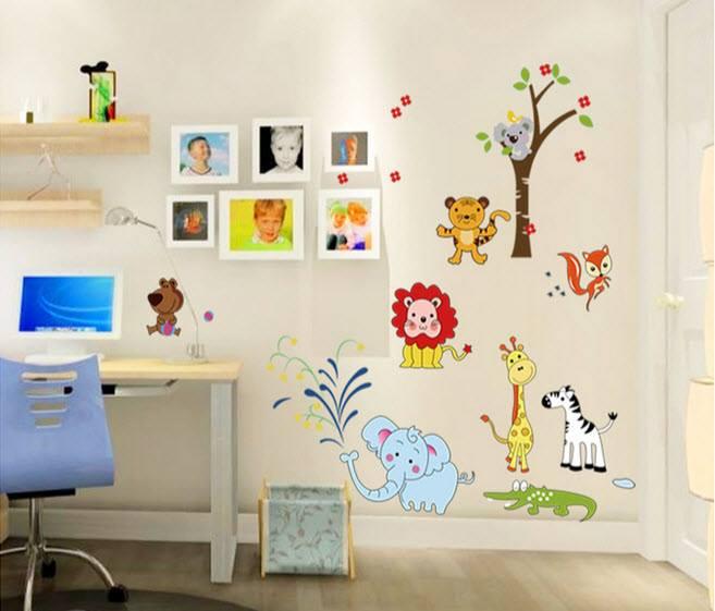 Decal dán tường vườn thú 12