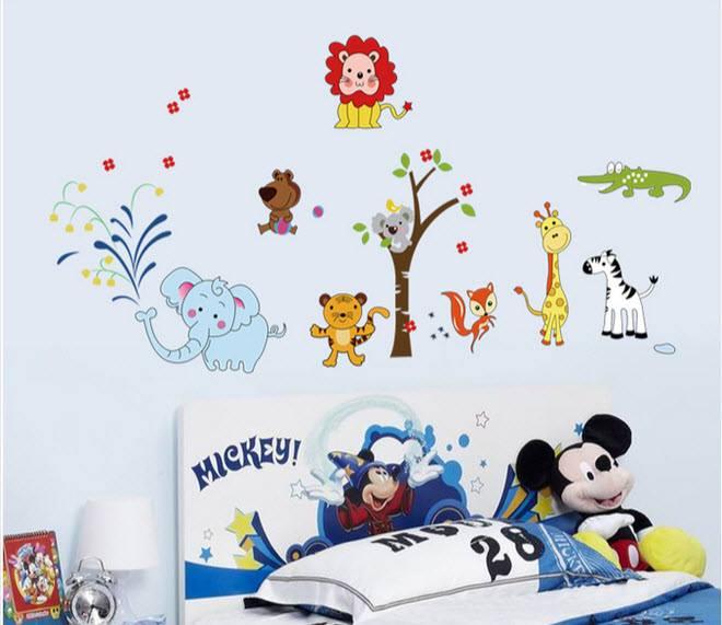 Decal dán tường vườn thú 12