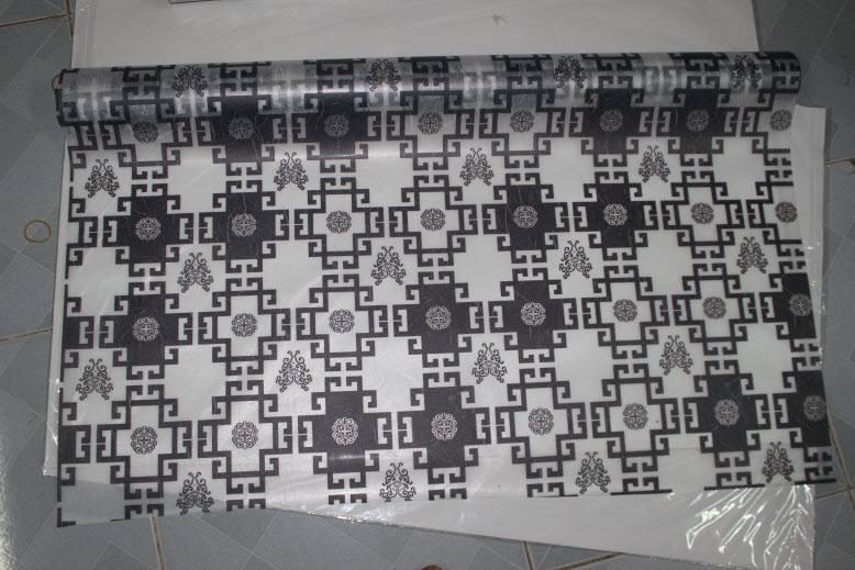 Decal cuộn kính mờ họa tiết đen Octki (028)