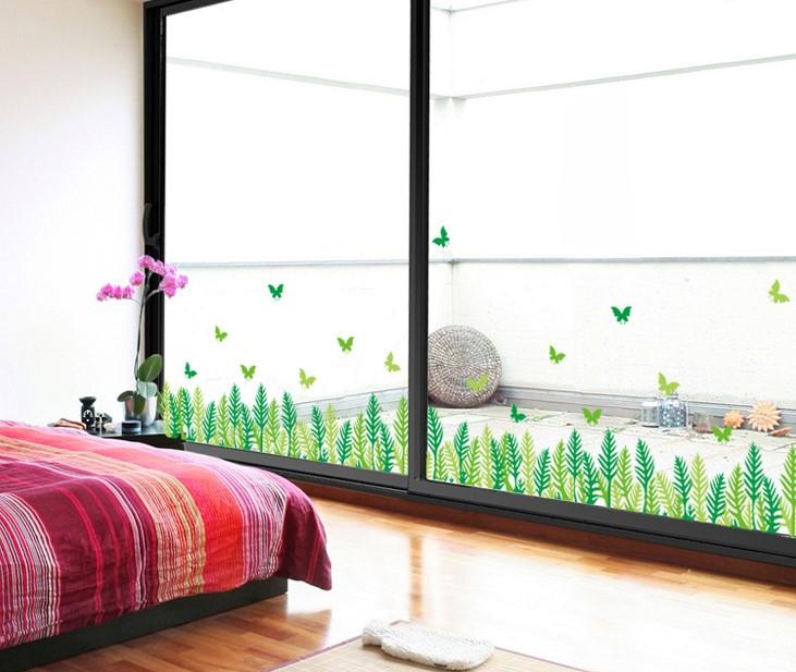 Decal dán chân tường cỏ xanh 3