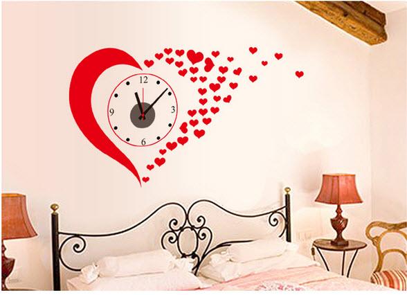Đồng hồ trái tim đỏ 2