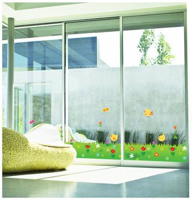 Decal dán tường Chân tường gà con