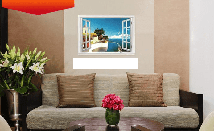 Decal dán tường cửa sổ 4