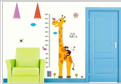 Decal dán tường thước đo hươu 3