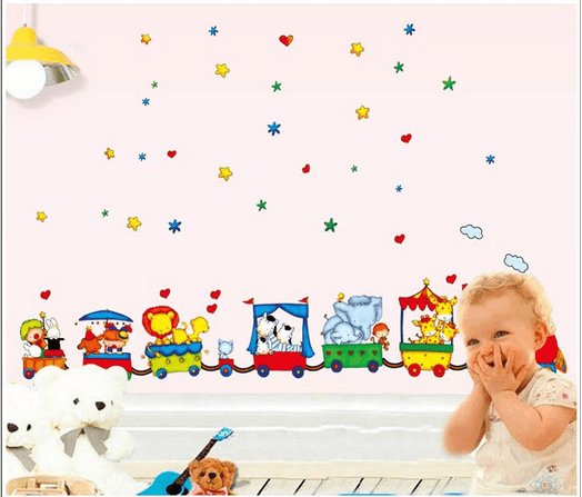 Decal dán tường đoàn tàu to