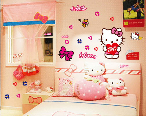 Giấy decal dán tường Hello Kitty 1