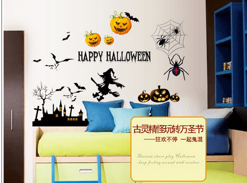 Decal 2 mặt trang trí Halloween 1