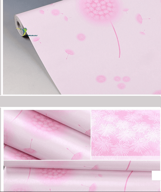  Decal cuộn hoa bồ công anh hồng