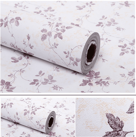 Decal cuộn dây leo hoa tím