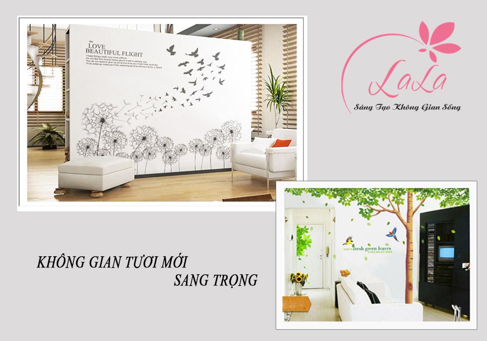 Tại Sao Nên Sử Dụng Decal Dán Tường Phòng Khách