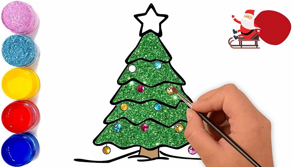 Ý tưởng tuyệt vời trang trí cho mùa Noel đó là tô màu ông già Noel bằng bút sáp